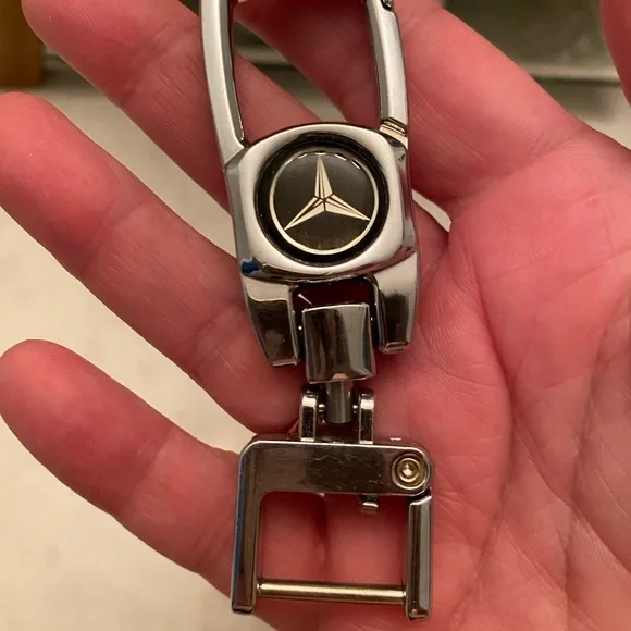 Mercedes Benz Silver Keychain with Black Accent - Picture 7 of 7